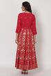 Pink Viscose And Rayon Kalidar Dress image number 5