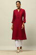 Blue Solid Straight Kurta image number 0