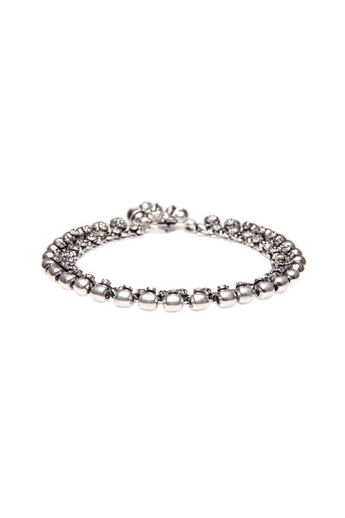 Silver Metal Brass Anklets image number 1