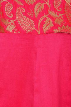 Pink Anarkali Polyester Kurta image number 1