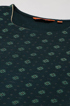 Teal Green Acrylic Straight Kurta image number 1