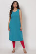 Turquise Poly Cotton Jacquard Shrug image number 2