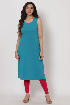 Turquise Poly Cotton Jacquard Shrug image number 2