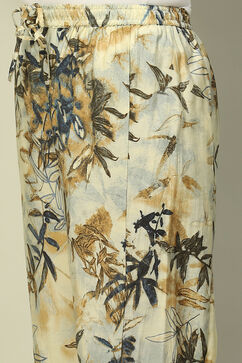 Off-White Viscose Blend Printed Co-ord Set image number 2
