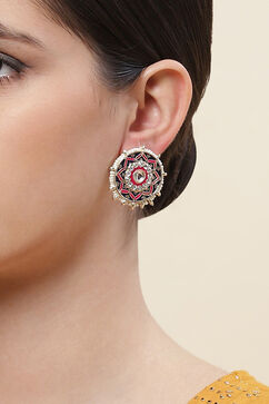 Blue Pink Alloy Earrings image number 1
