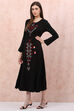 Black Acrylic Kalidar Kurta image number 2