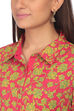 Pink Asymmetric Poly Cotton Dress image number 1