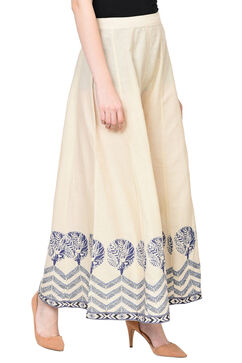 Ivory & Indigo Cotton Flex Palazzo image number 5