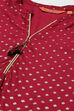 Maroon LIVA Straight Printed Kurta image number 1