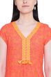 Coral Viscose A-Line Kurta image number 1