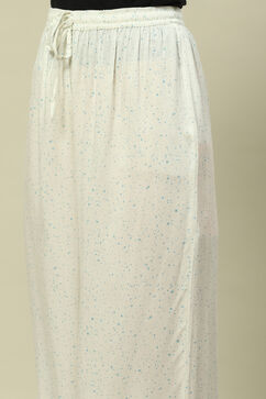 Blue LIVA Straight Printed Palazzo image number 1