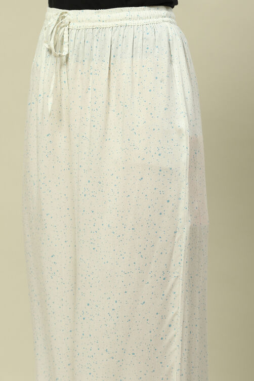Green LIVA Straight Printed Palazzo image number 1