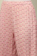 Pink Viscose Blend Straight Printed Kurta Palazzo Suit Set image number 2