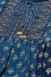 Blue Art Silk Tiered Dress image number 1