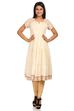 Off White Anarkali Cotton Kurta image number 0