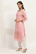 Peach-Colored Printed Straight Kurta image number 2