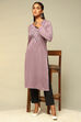 Mauve Acrylic Straight Kurta image number 0