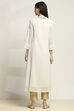 White Polyester Flared Kurta image number 3