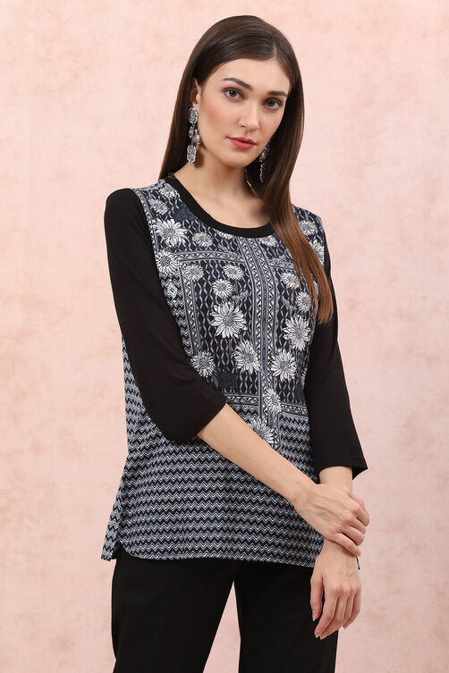 Black LIVA Straight Top image number 3