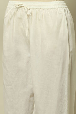 White Cambric Floral Printed Straight Kurta Set image number 2