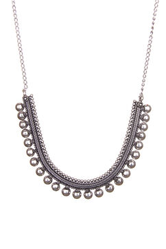 Silver Metal Brass Necklace image number 1
