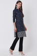 Olive Green Cotton And Cambric Straight Kurta image number 3