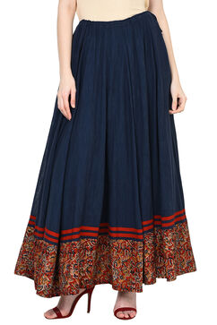 Dark Blue Cotton Skirt image number 0