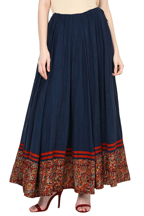 Dark Blue Cotton Skirt image number 0