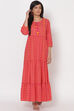 Pink Viscose Rayon Dress image number 2