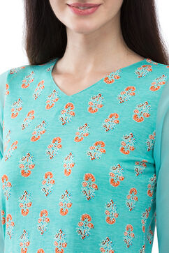 Mint Green Short top Viscose Indie Top image number 1