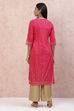 Fuchsia Art Silk Straight Kurta image number 4