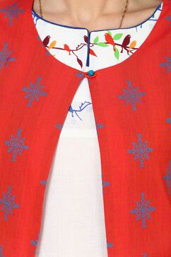 Orange Poly Cotton Jacket image number 5