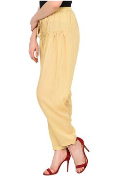 Rangriti Beige Viscose Fusion Pants image number 3