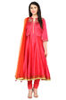 Pink Kalidar Polyester Suit Set image number 5