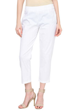 White Cotton Pants image number 5