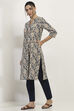 Blue Cotton Straight Kurta image number 2