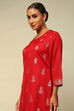 Black Acrylic Straight Yarn Dyed Kurta Palazzo Suit Set image number 1