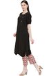 Black Viscose Straight Kurta image number 2