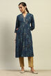 Magenta Printed A-line Kurta image number 5