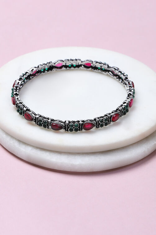 Pink-Green Alloy Bangles image number 2