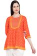 Coral Viscose A-Line Indie Top image number 0