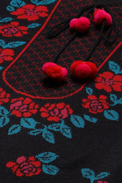 Black Acrylic Straight Kurta image number 1