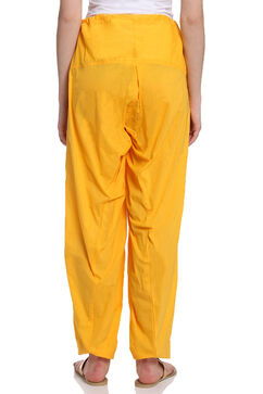 Yellow Cotton Fusion Pants image number 4