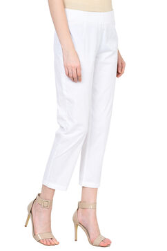 White Cotton Pants image number 2