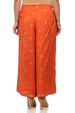 Orange Viscose Palazzo image number 3