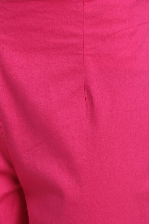 Light Pink Cotton Fusion Pants image number 1