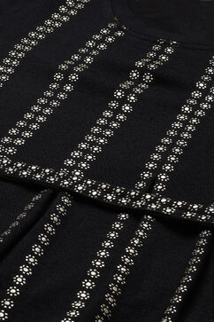 Black Acrylic Kalidar Kurta image number 1