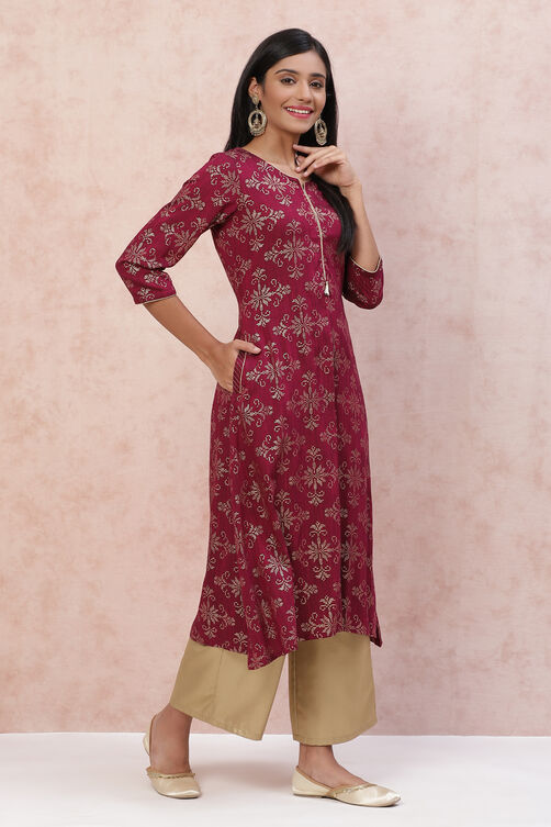 Phalsa LIVA A Line Kurta image number 2