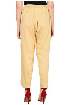 Rangriti Beige Viscose Fusion Pants image number 4