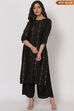 Black Viscose Straight Kurta image number 0